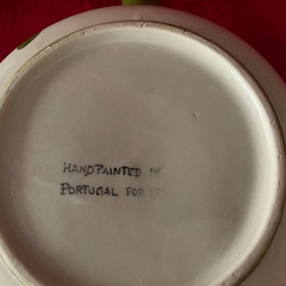 Vintage large handled bowls Made in Portugal for FTD - Picture 7 of 8